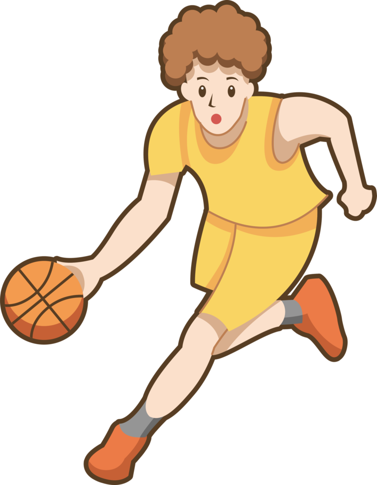 Basketball player png graphic clipart design