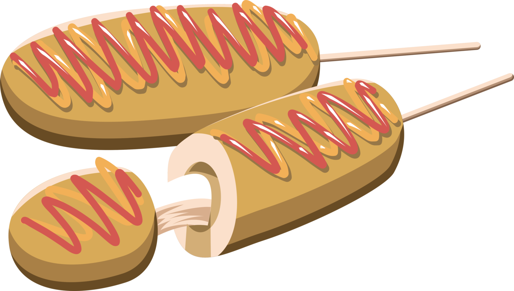 Corndog png graphic clipart design