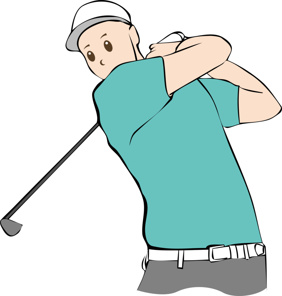 Golf player png graphic clipart design