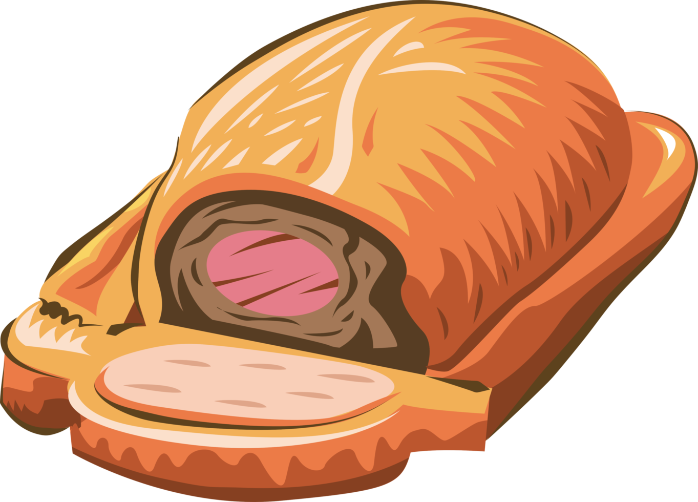 Beef wellington png graphic clipart design