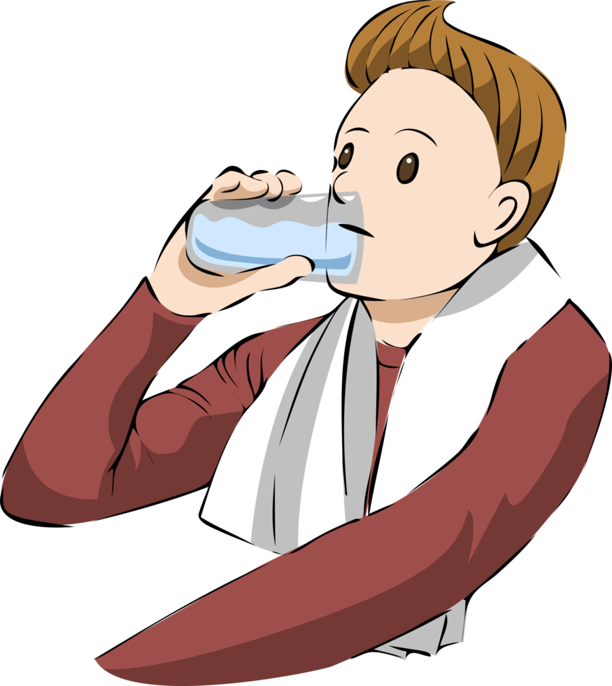 Drinking water png graphic clipart design