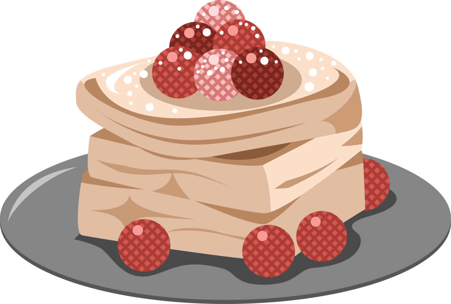 Waffle png graphic clipart design