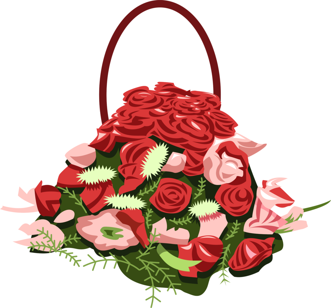 Flower basket png graphic design