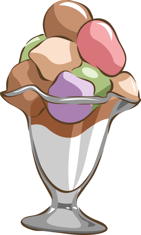 sundae de sorvete png design de clipart gráfico