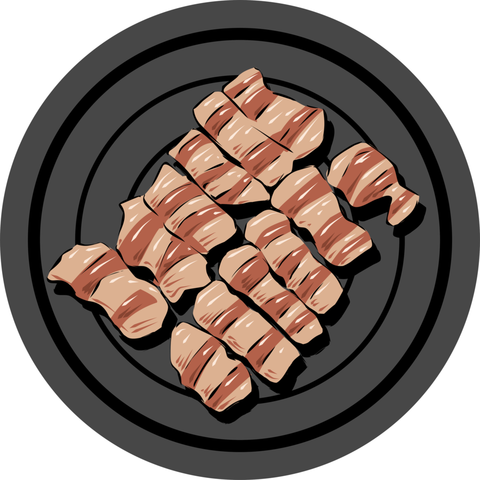 Grilled pork belly png graphic clipart design