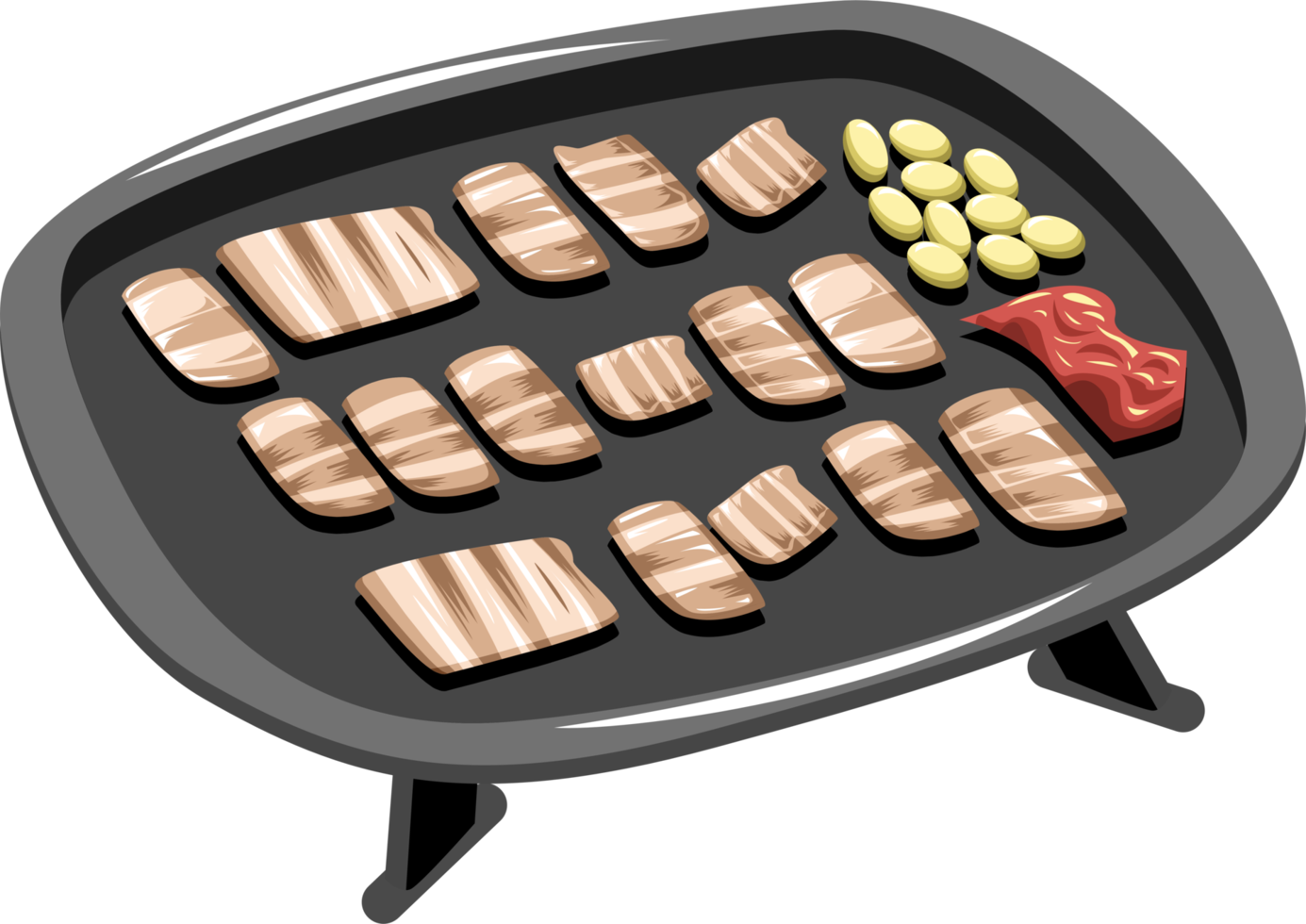 Grilled pork belly png graphic clipart design