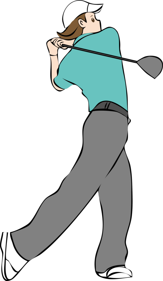 Golf player png graphic clipart design