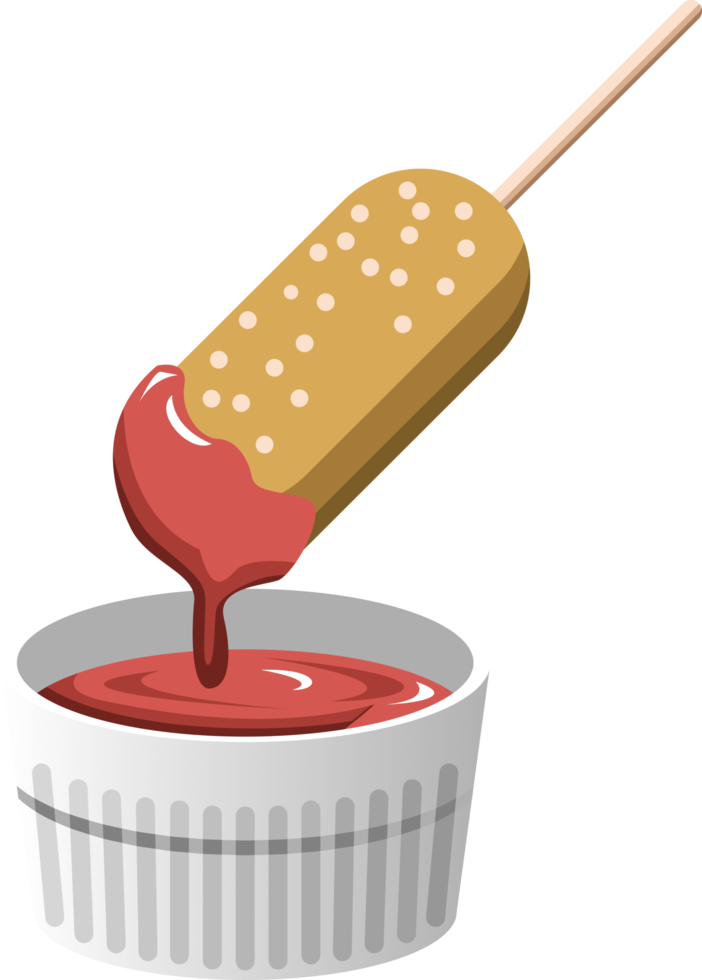 Corn dog PNG grafisch clip art ontwerp