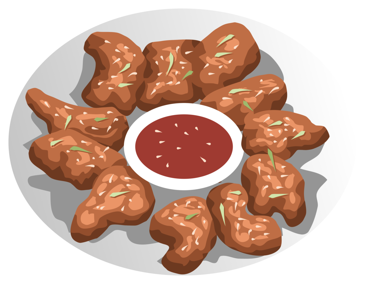 Korean fried chicken png graphic clipart design