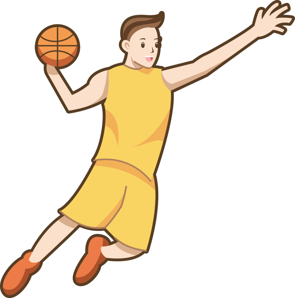 Basketball player png graphic clipart design