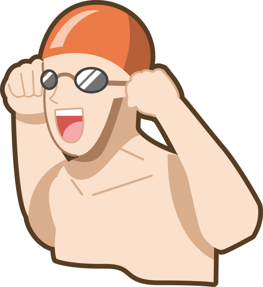 Swimming png graphic clipart design