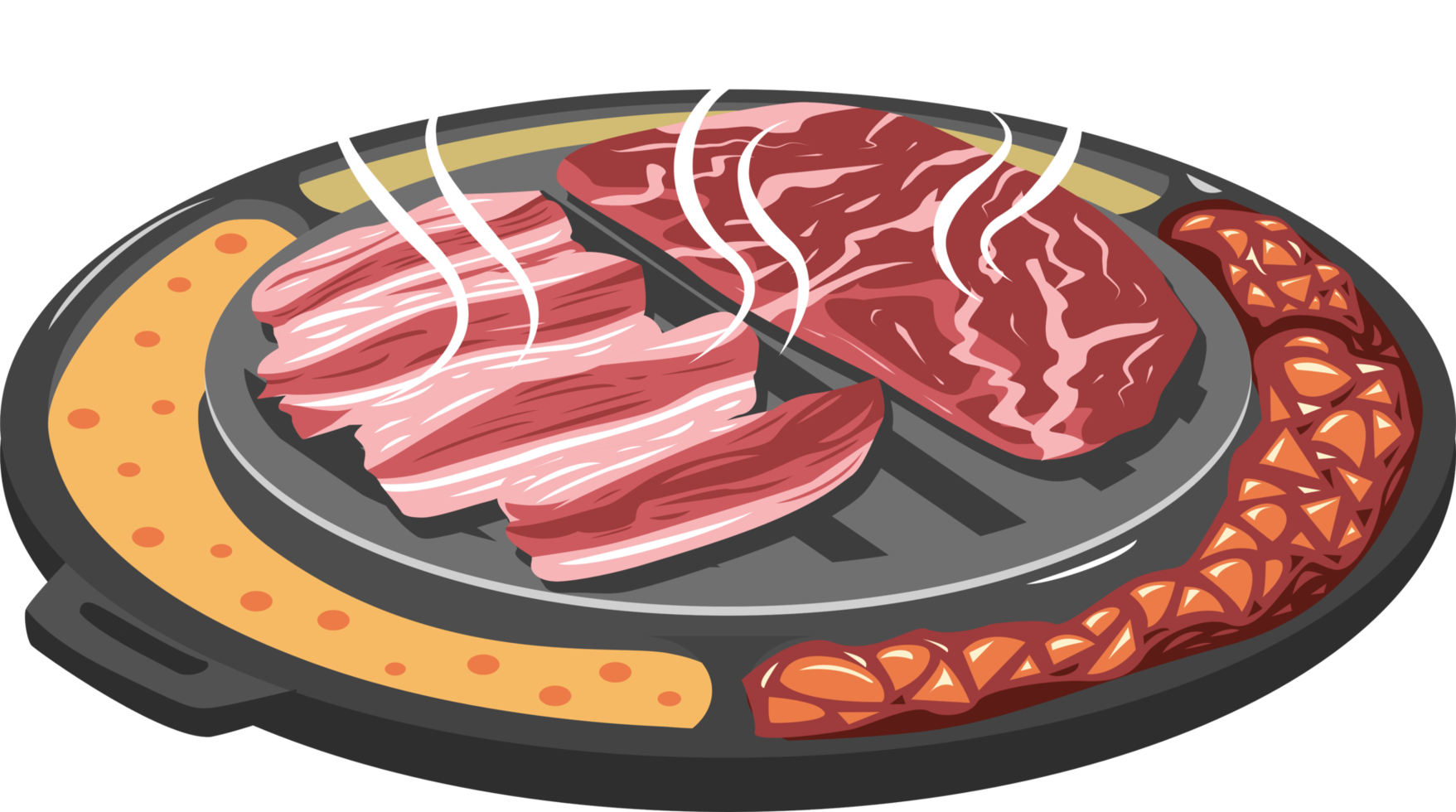 Grilled pork belly png graphic clipart design