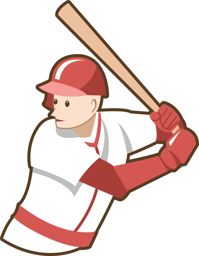 Baseball player png graphic clipart design