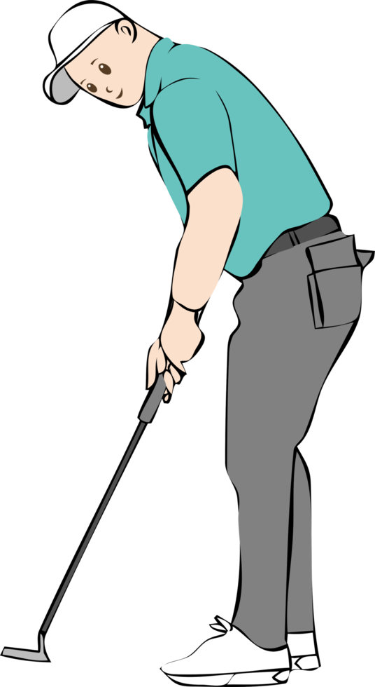 Golf player png graphic clipart design