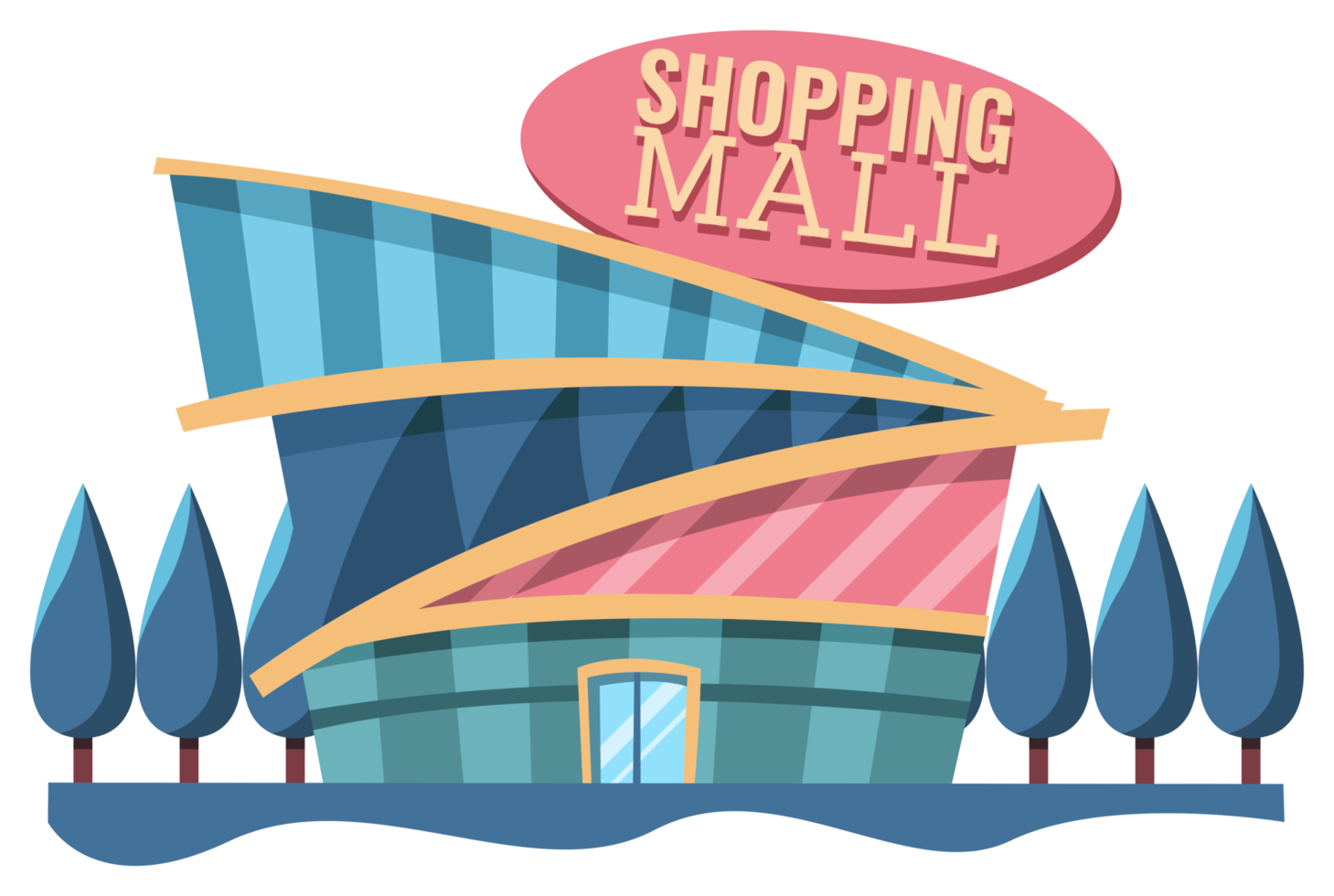 Shopping mall png graphic clipart design