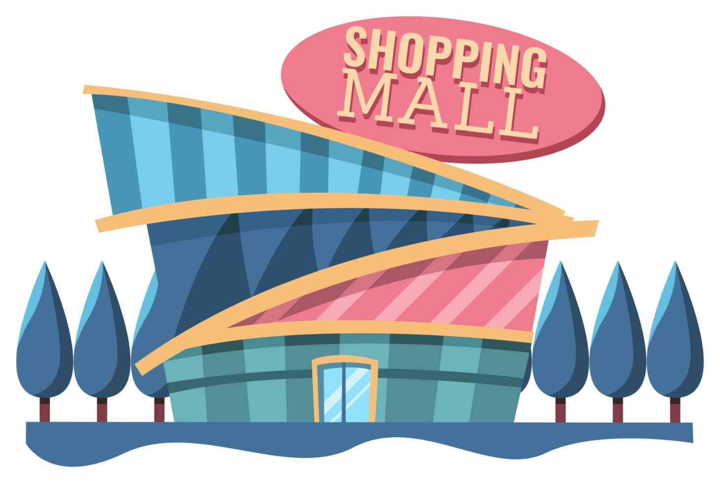 boodschappen doen winkelcentrum PNG grafisch clip art ontwerp