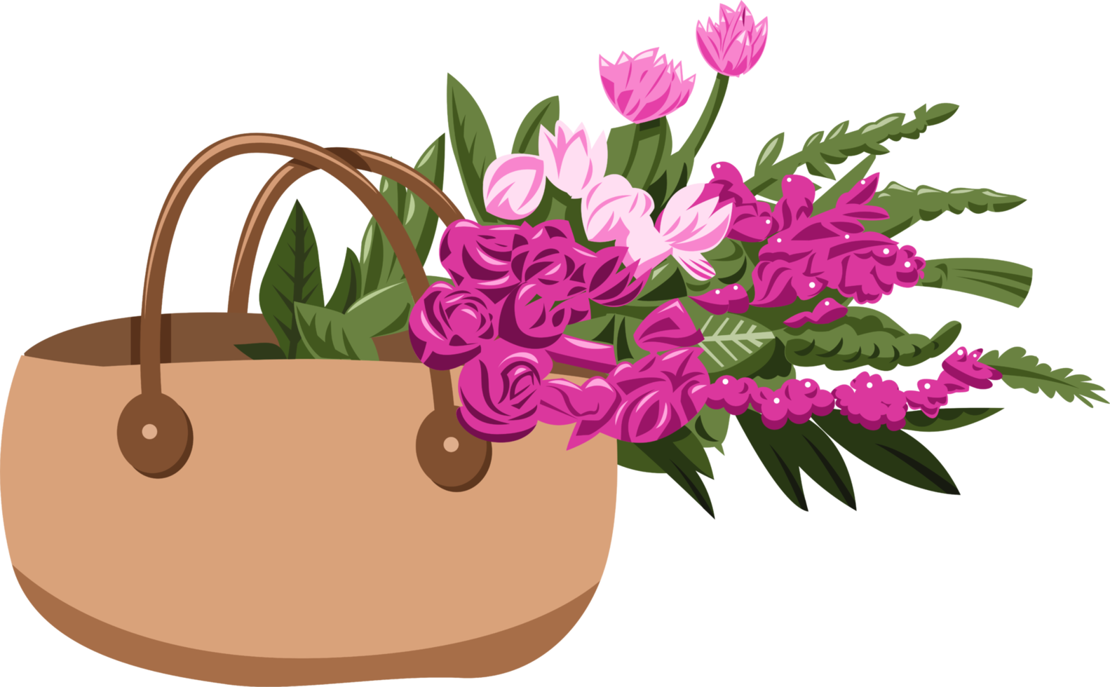 Flower basket png graphic design