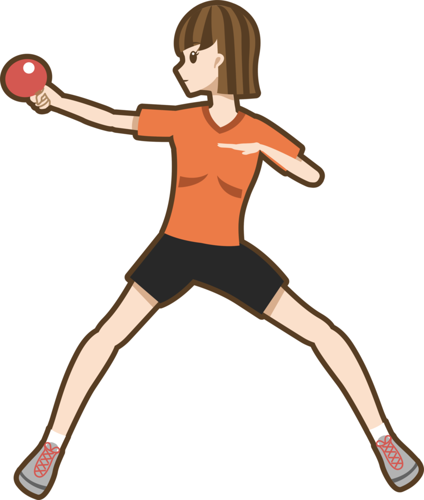 Table tennis player png graphic clipart design