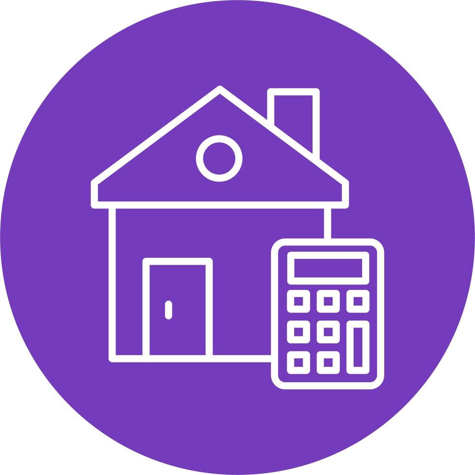 House Cost Calculator Vector Icon