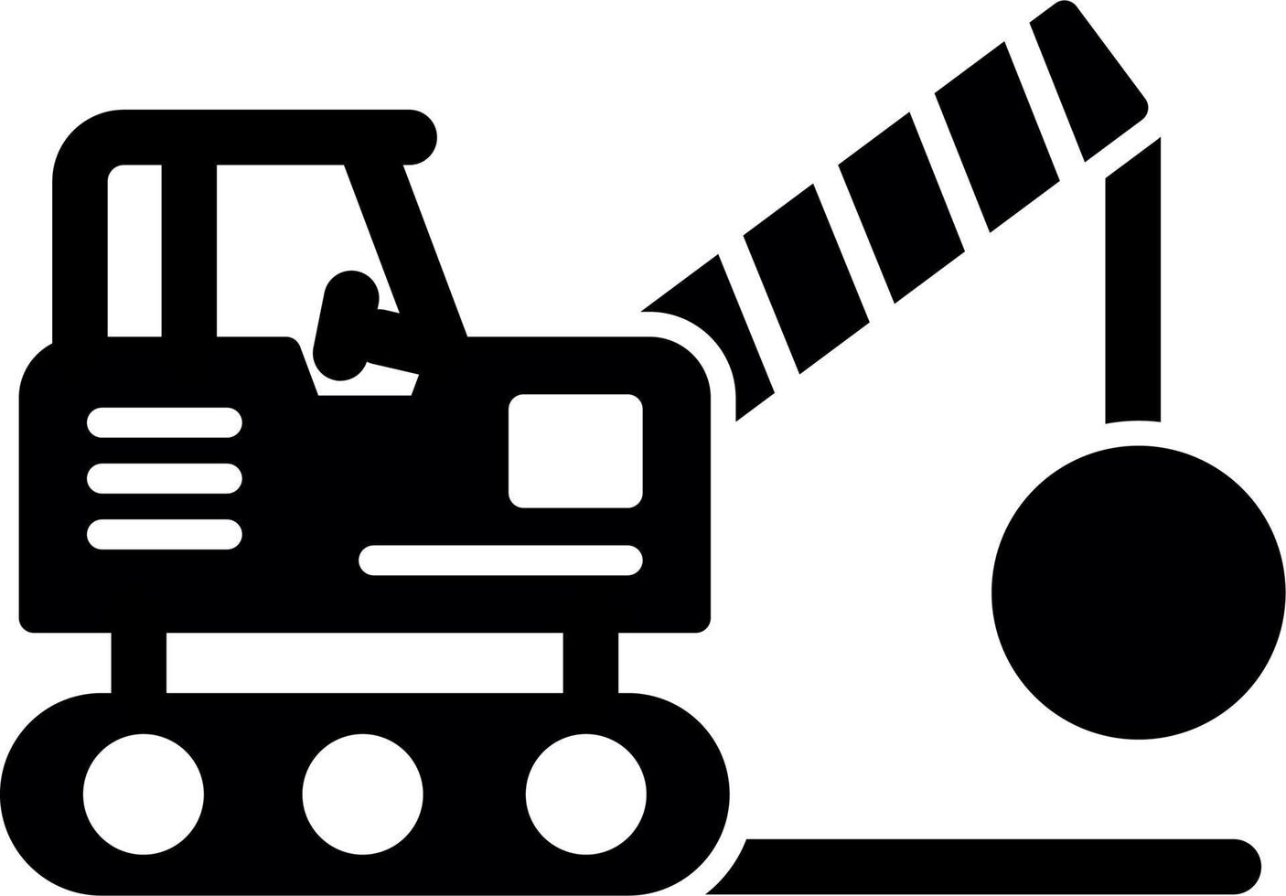 Demolition Truck Vector Icon