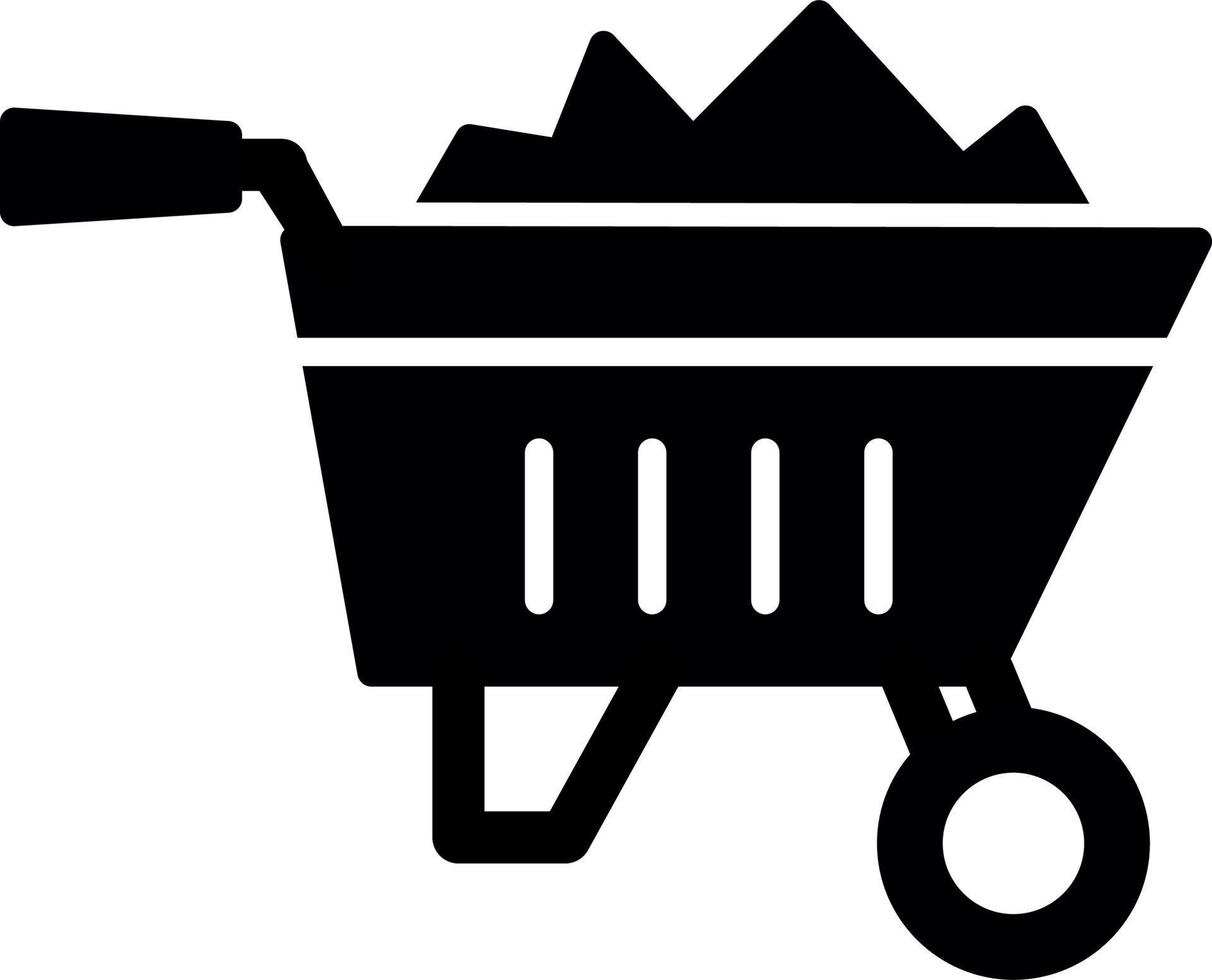 Wheelbarrow Vector Icon