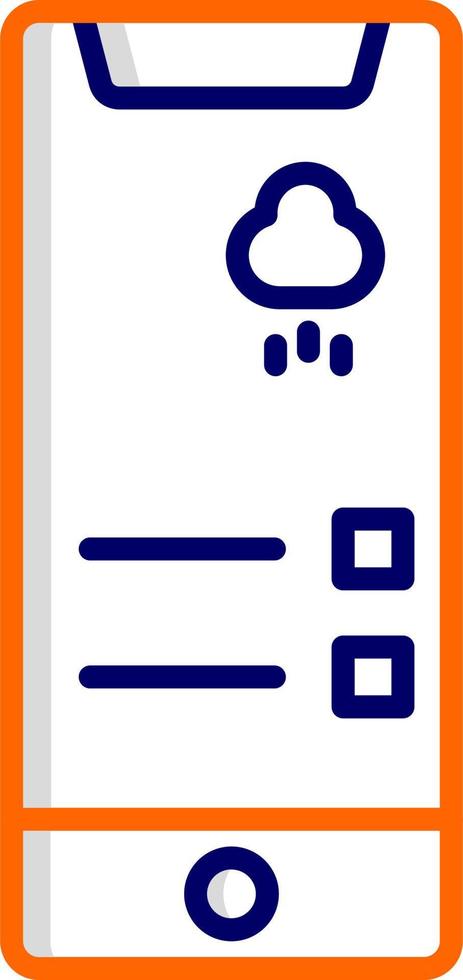 Phone Weather Forcast Vector Icon