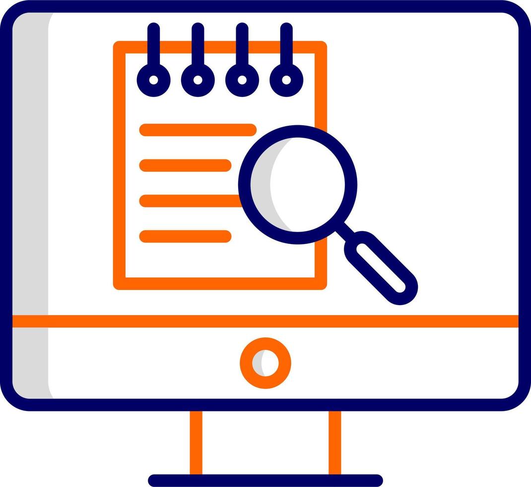 File Search Computer Vector Icon