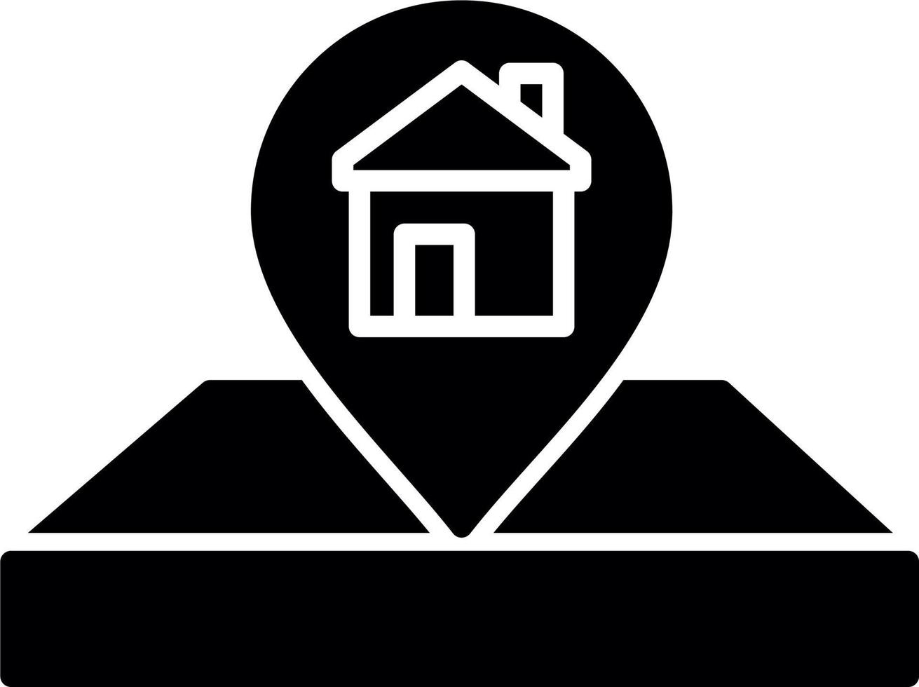 House Location Pin Vector Icon
