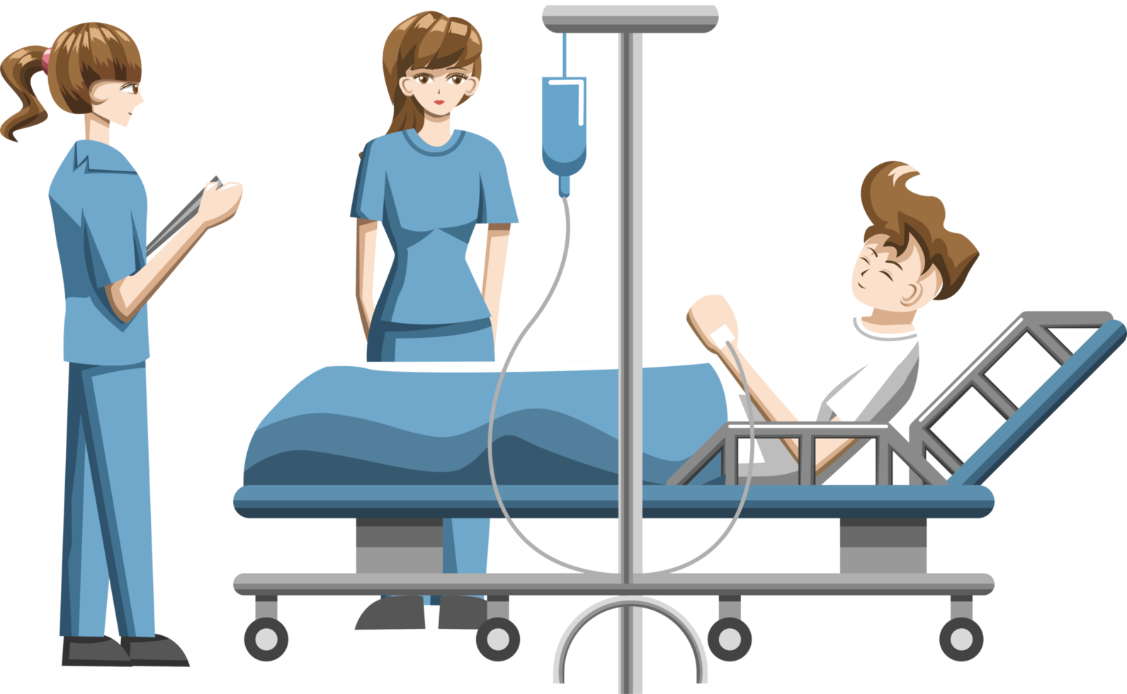 Doctor and patient png graphic clipart design