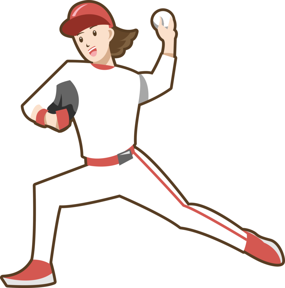 Baseball player png graphic clipart design
