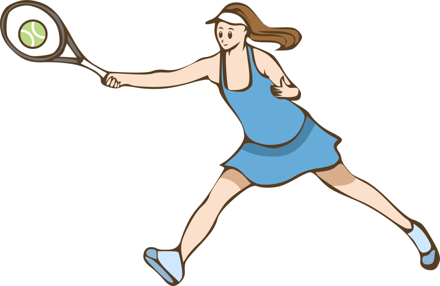 tennis speler PNG grafisch clip art ontwerp