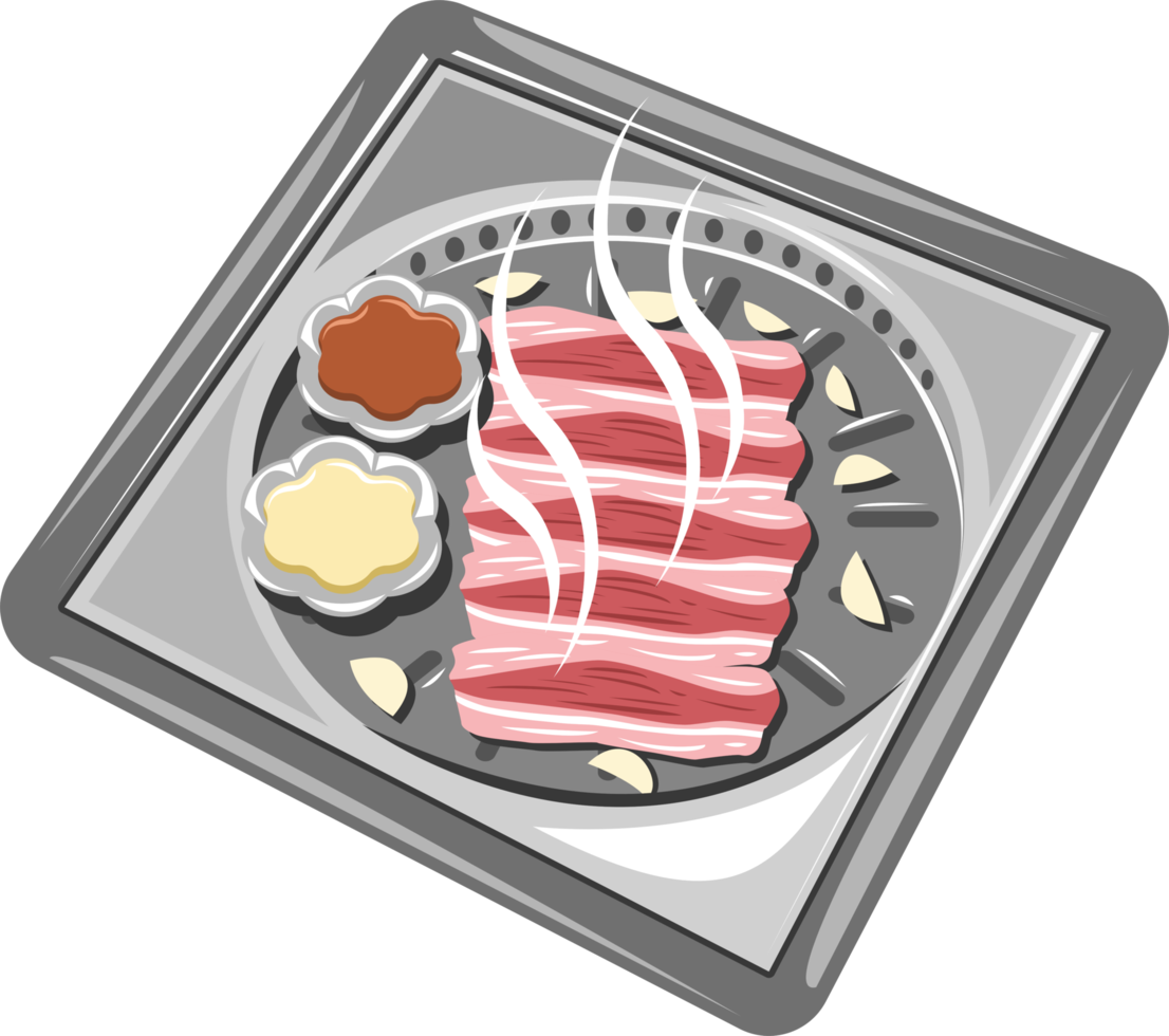 Grilled pork belly png graphic clipart design