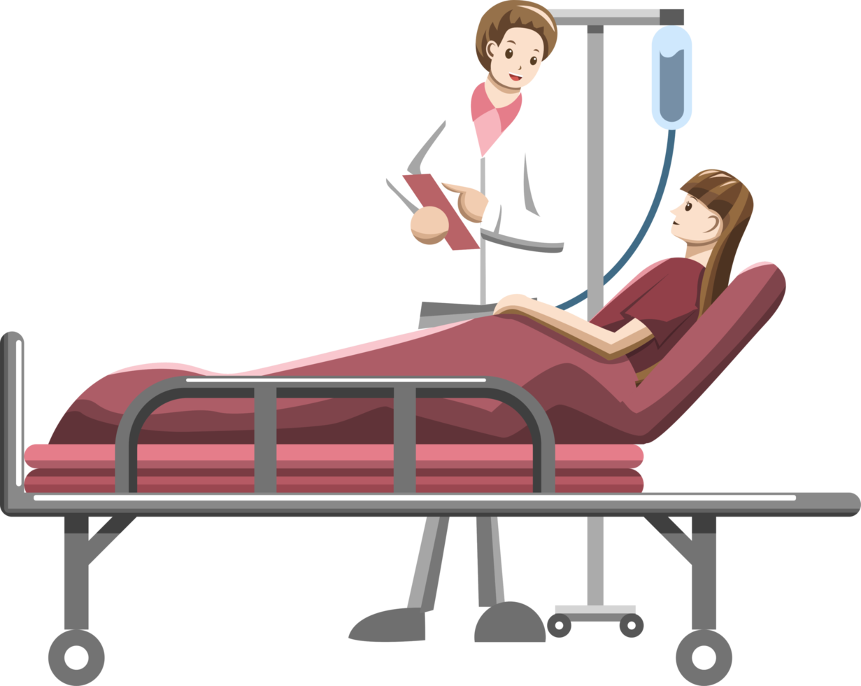 Doctor and patient png graphic clipart design