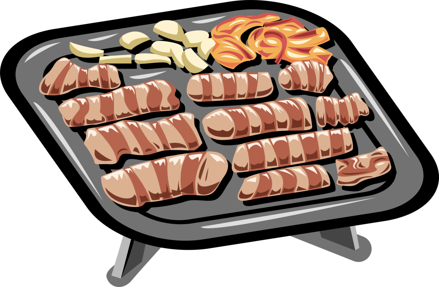 Grilled pork belly png graphic clipart design