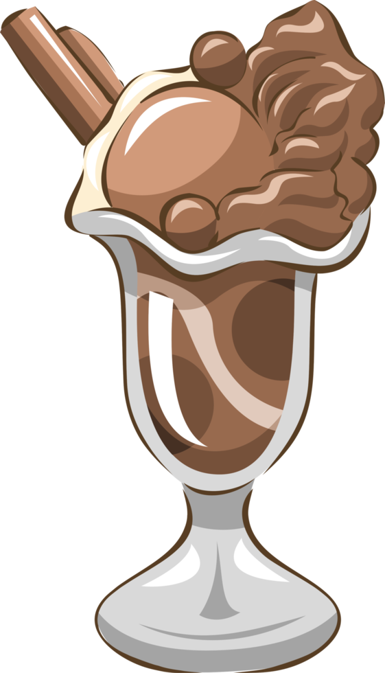 sundae de sorvete png design de clipart gráfico