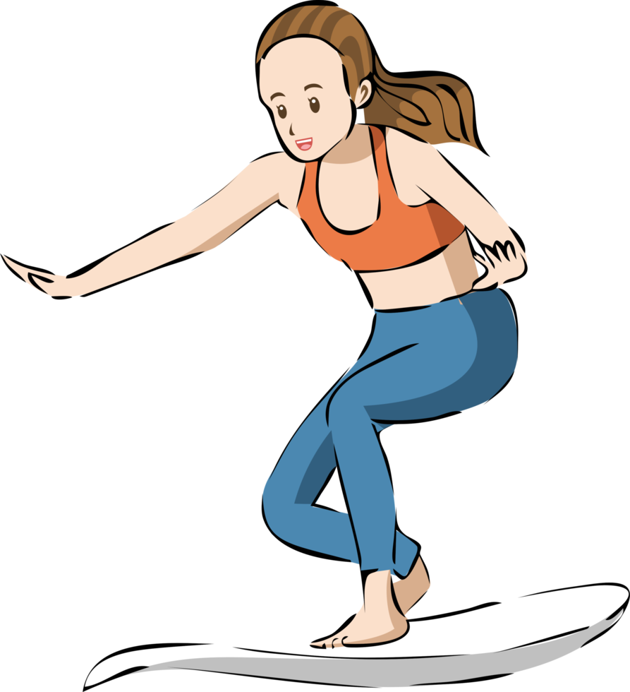 surfing player png graphic clipart design