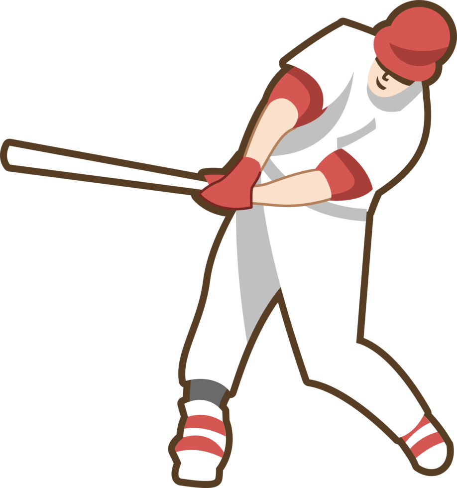 Baseball player png graphic clipart design