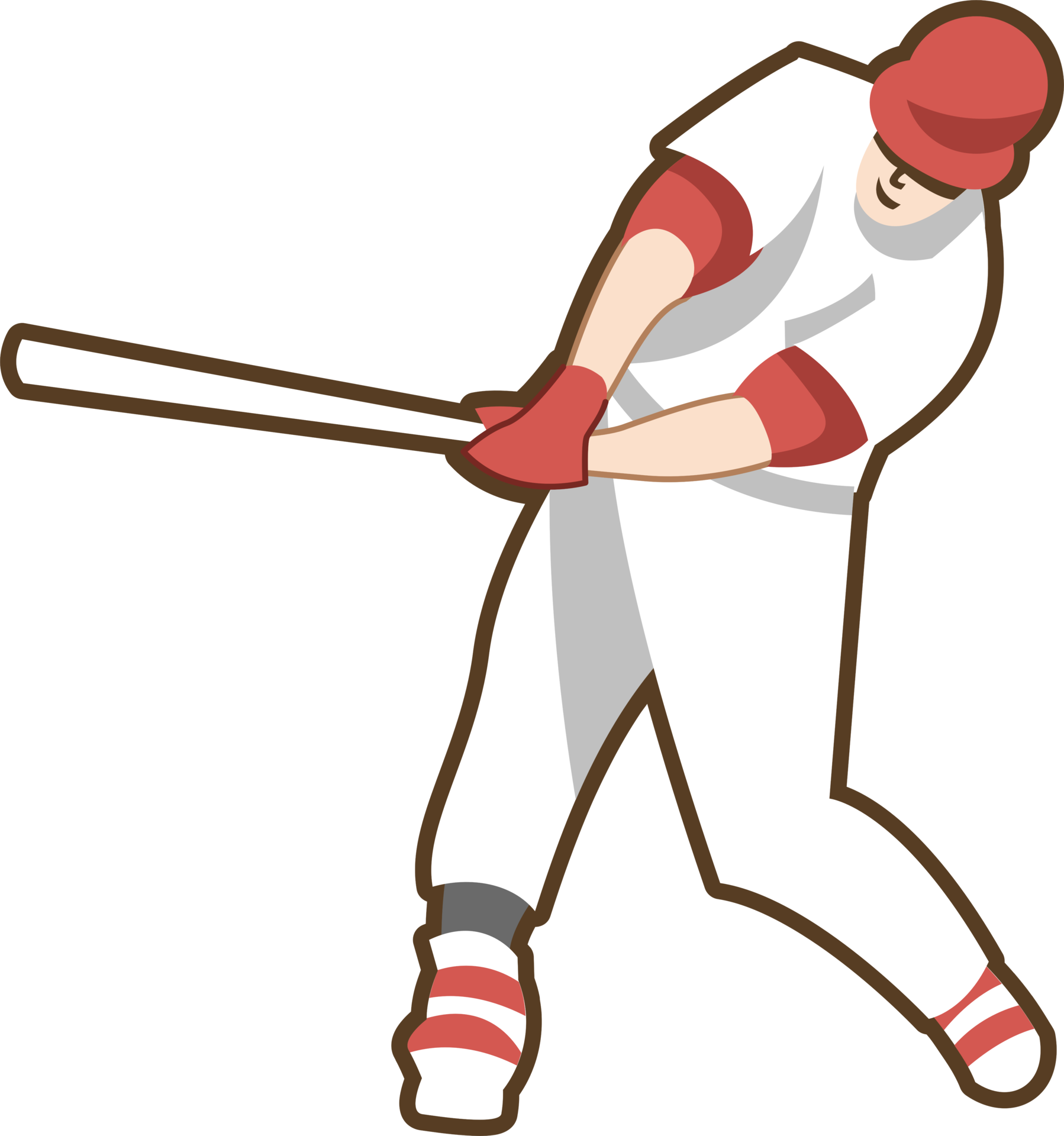 clipart baseball player