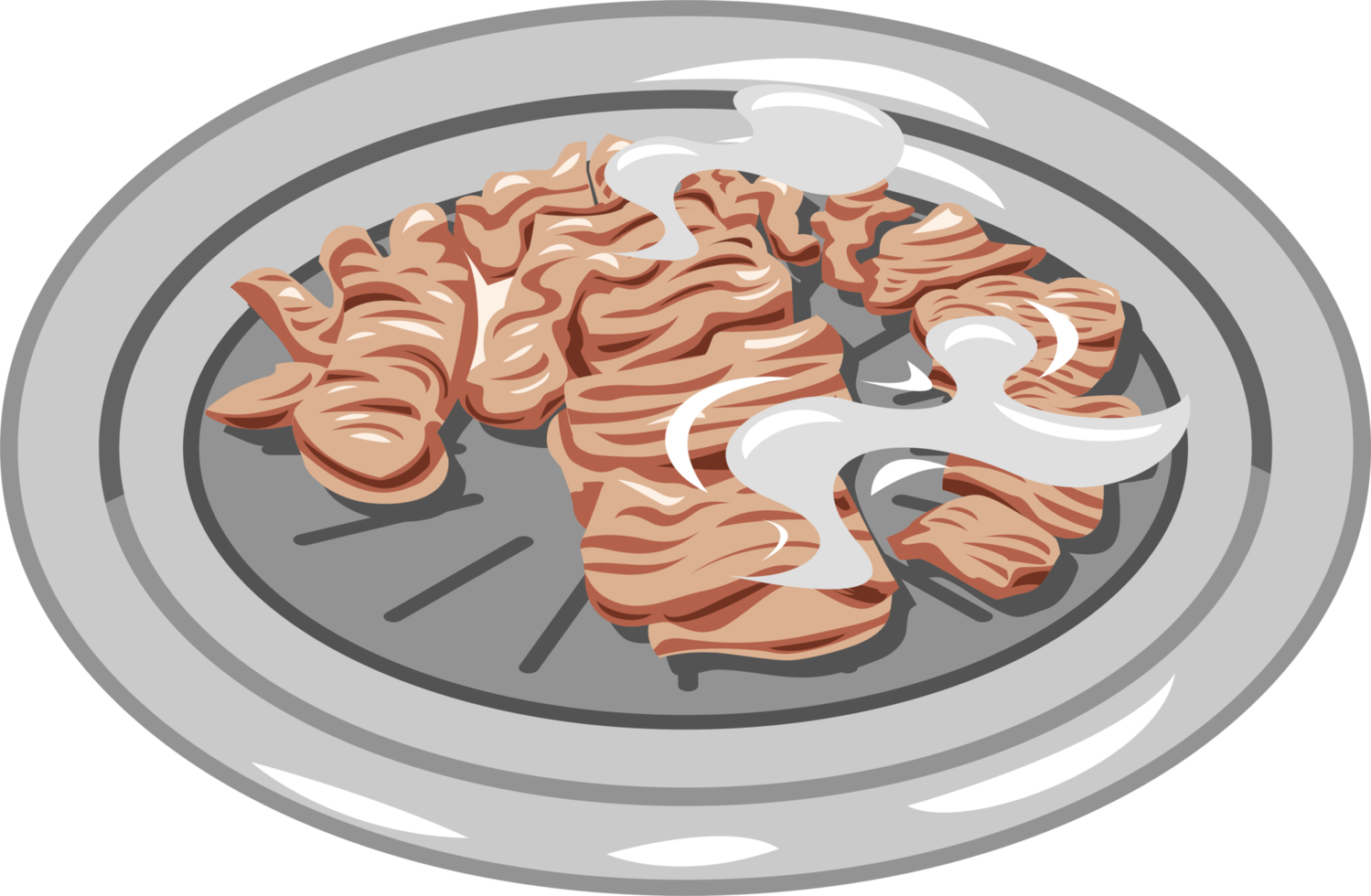 Grilled pork belly png graphic clipart design