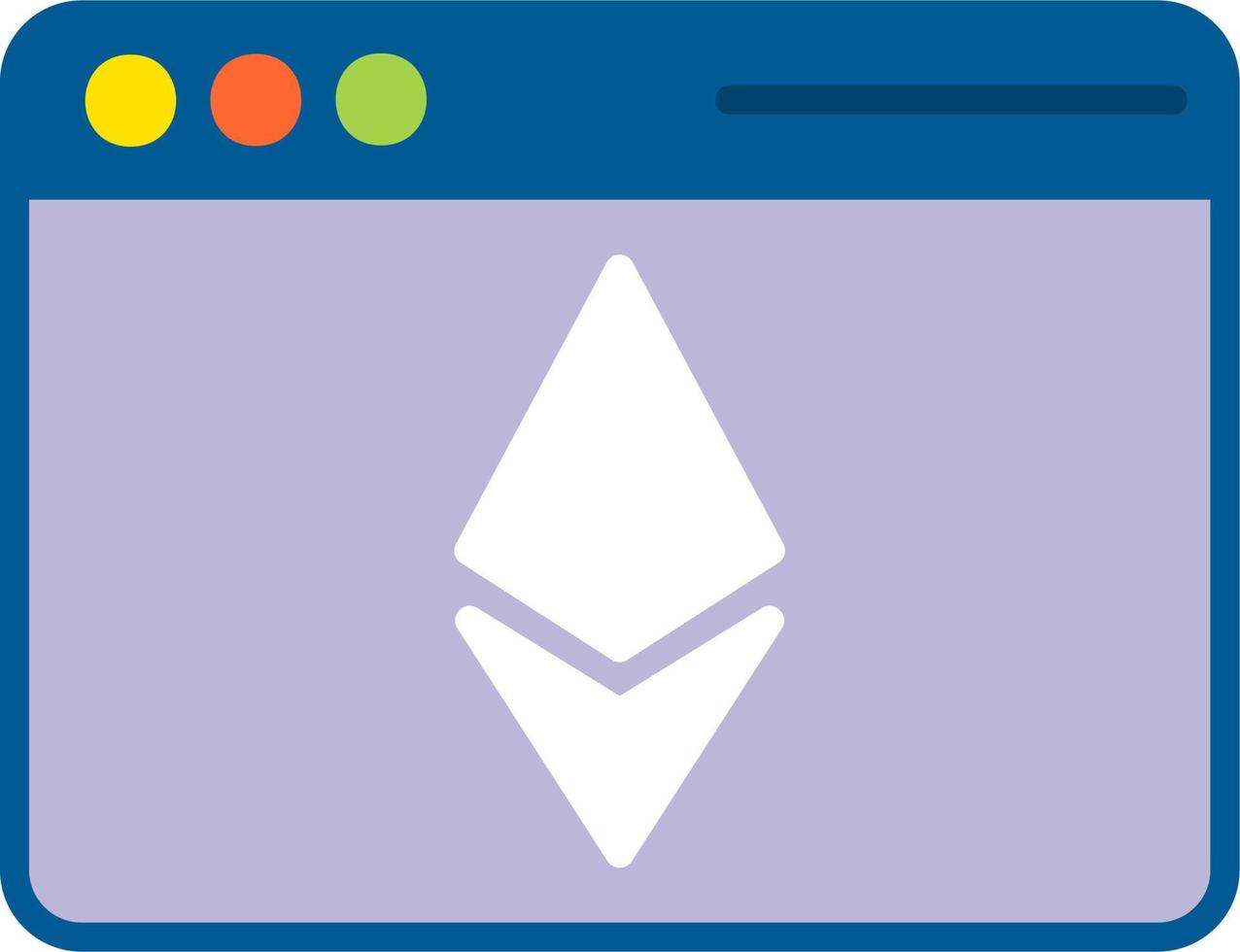 ethereum navegador vector icono