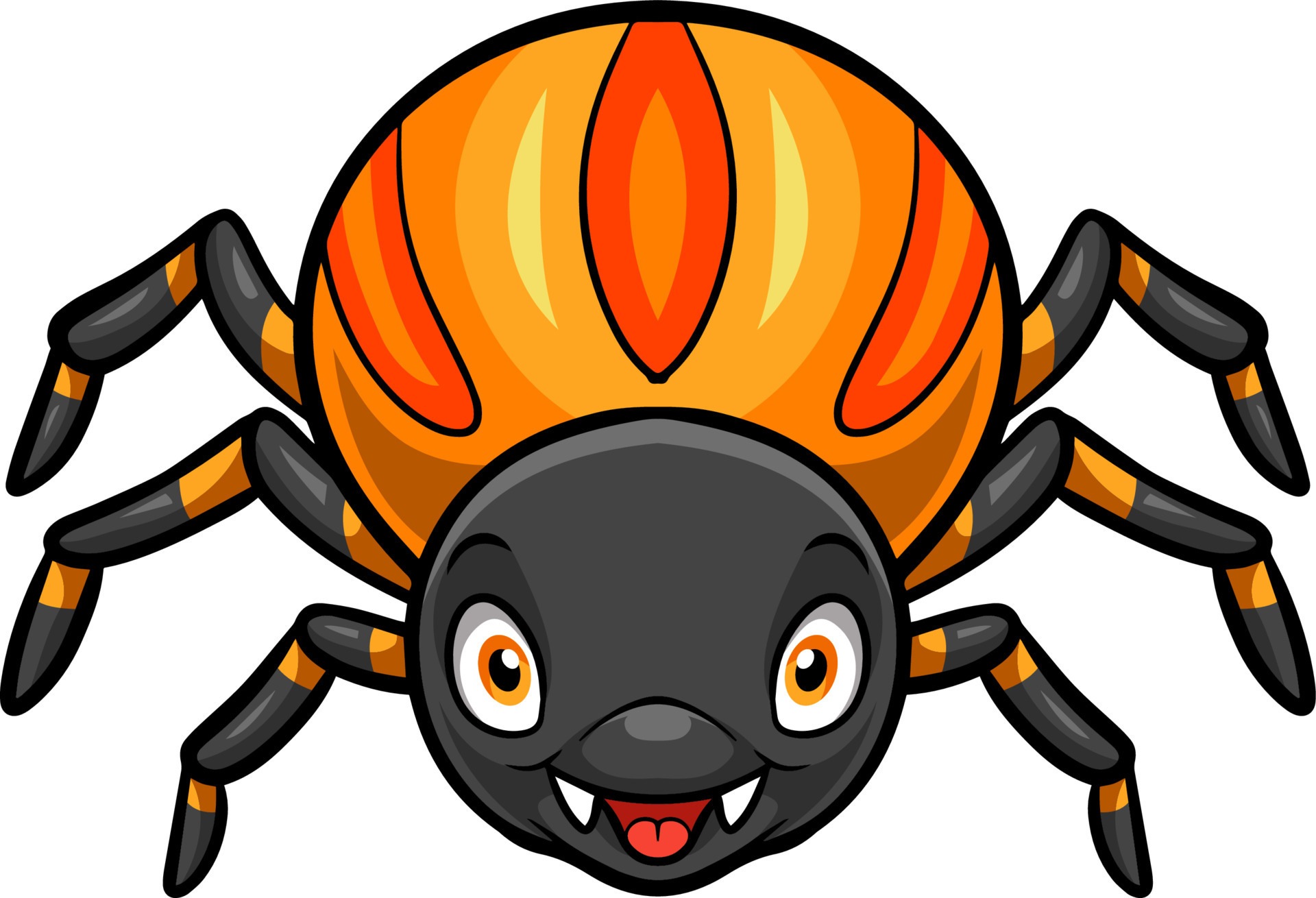 Cartoon cute spider on white background 20003466 Vector Art at Vecteezy