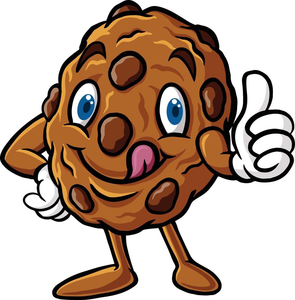 Cartoon cookie logo design template vector
