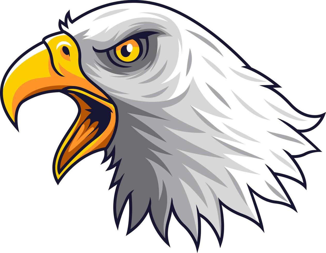 Cartoon Eagle head mascot vector