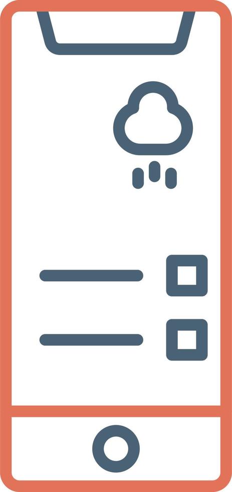 Phone Weather Forcast Vector Icon