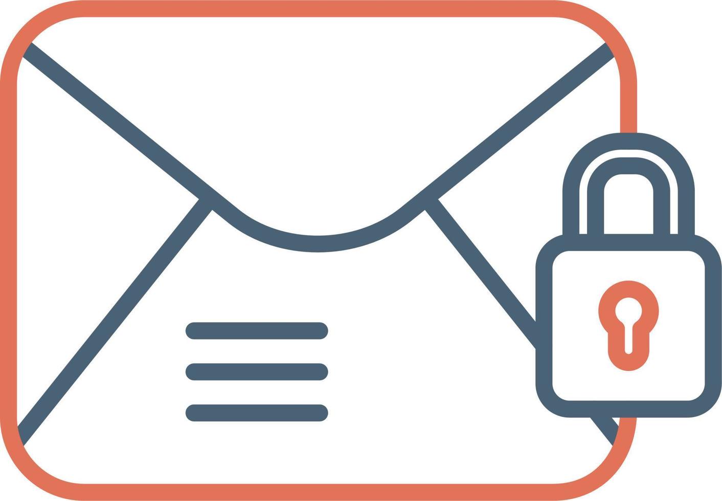 Email Encrypted Vector Icon