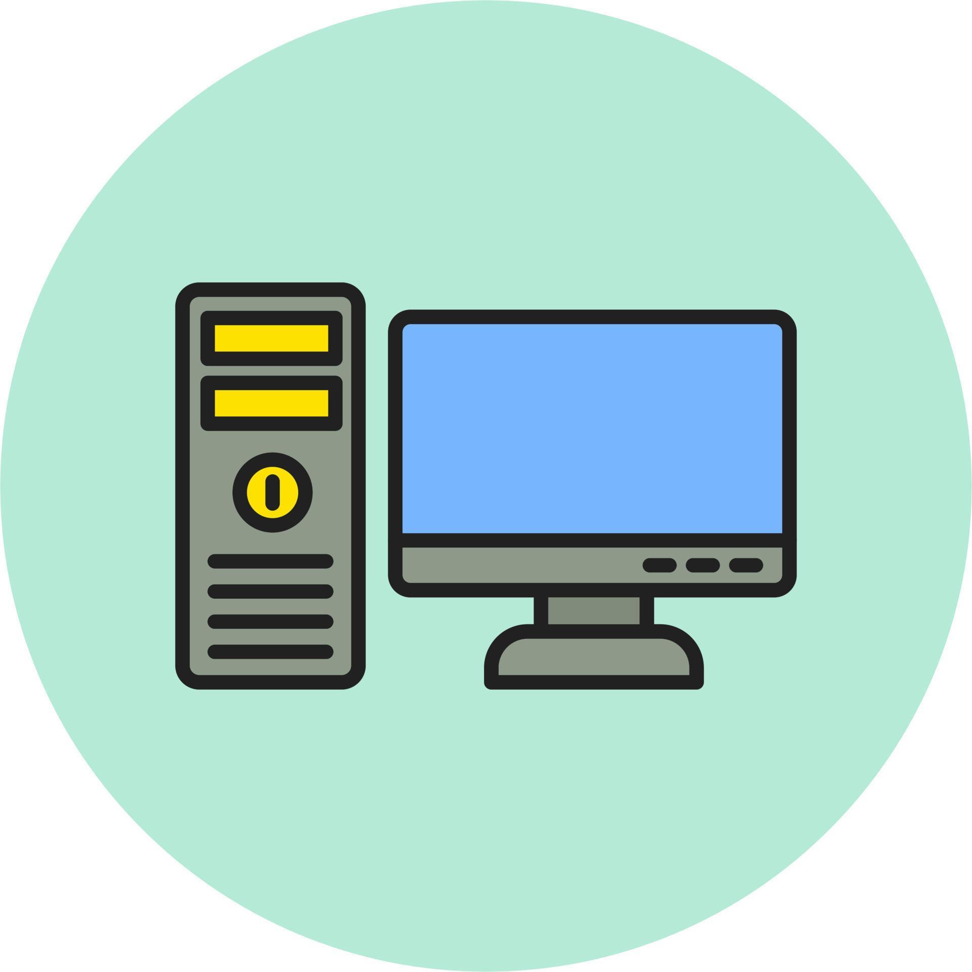 Computer Vector Icon 20003801 Vector Art at Vecteezy