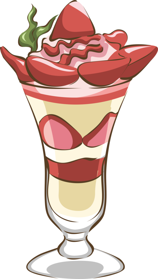 ghiaccio crema coppa di gelato guarnita png grafico clipart design