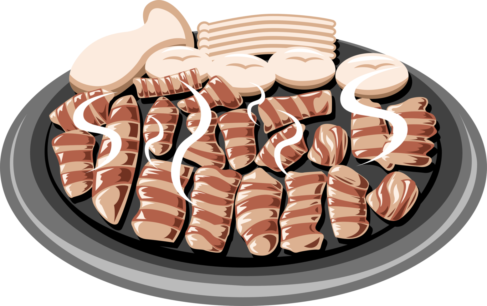 Grilled pork belly png graphic clipart design