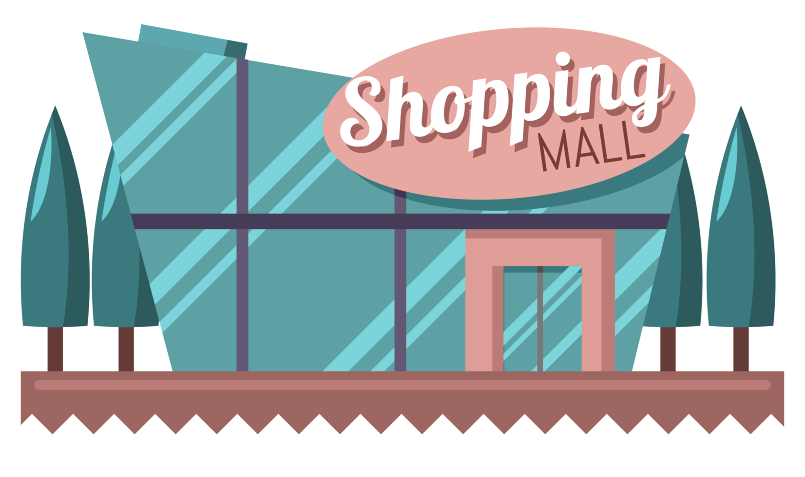 Shopping mall png graphic clipart design