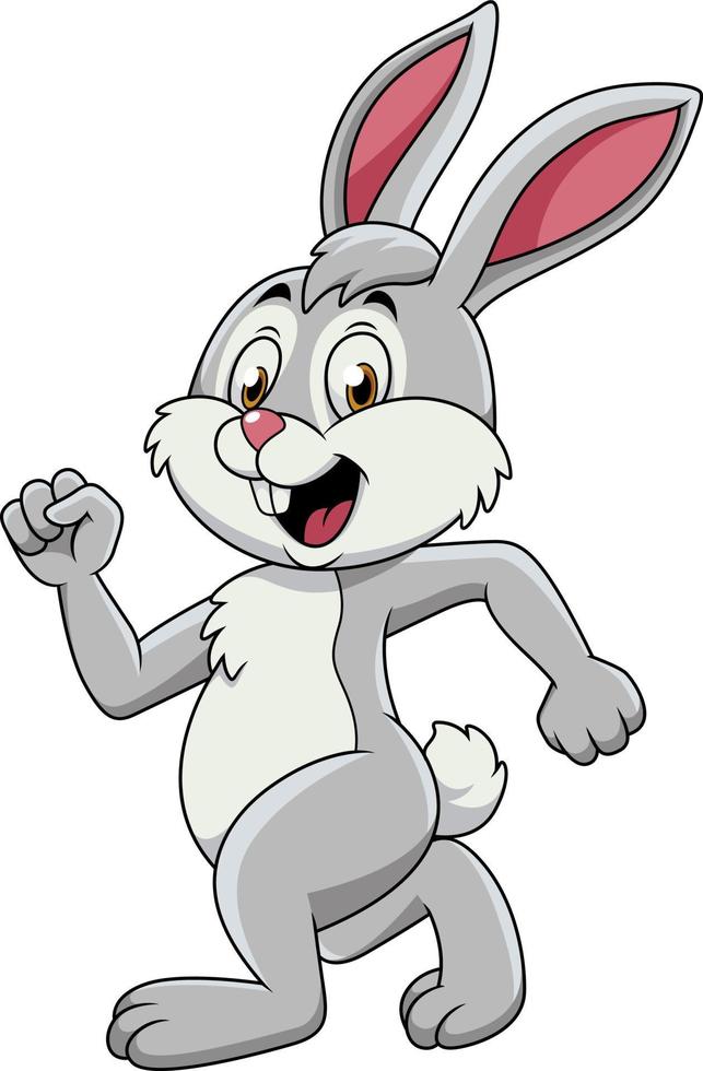 Cartoon rabbit running vector